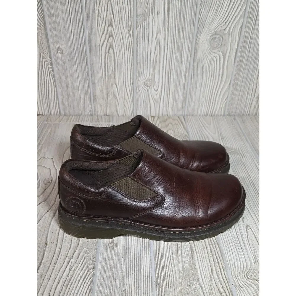 Dr. Martens Orson Dark Brown Leather Slip On Shoes Mens Size 9 Ladies Size 10